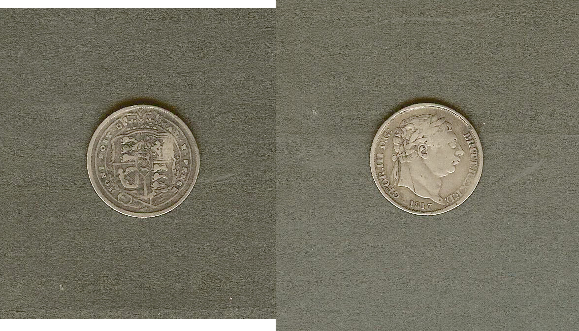 English 6 pence 1817 aVF
